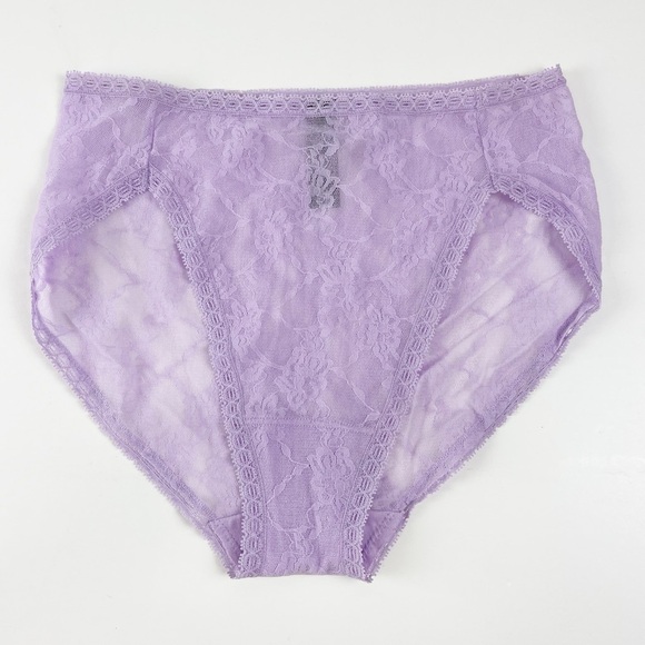 NEW Natori Bliss Allure Lace French Cut Briefs Underwear Purple One Size NWOT - Picture 1 of 6